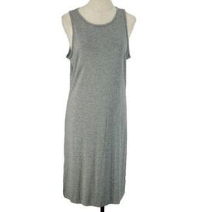 West Loop Grey Midi T Shirt large sleeveless Dress